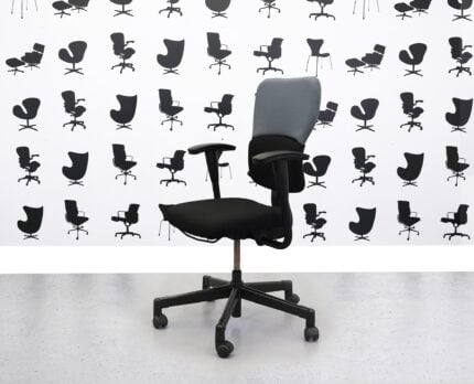 Refurbished Steelcase Lets B Chair - Black Seat with Black and Paseo Back - YP019 - Corporate Spec 3