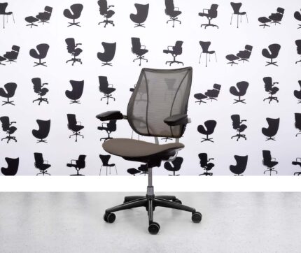 Refurbished Humanscale Liberty Task Chair - Chrome Grey Mesh - Blizzard Seat - Corporate Spec 3