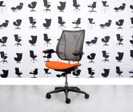 Refurbished Humanscale Liberty Task Chair - Chrome Grey Mesh - Olympic Seat - Corporate Spec 3