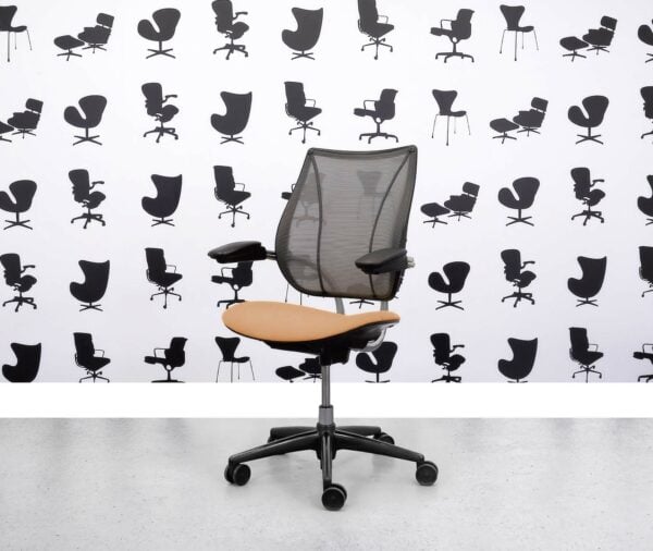 Refurbished Humanscale Liberty Task Chair - Chrome Grey Mesh - Sandstorm Seat - Corporate Spec 3