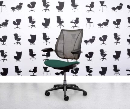 Refurbished Humanscale Liberty Task Chair - Chrome Grey Mesh - Taboo Seat - Corporate Spec 1