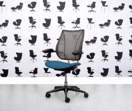 Refurbished Humanscale Liberty Task Chair - Chrome Grey Mesh - Curacao Seat - Corporate Spec 3