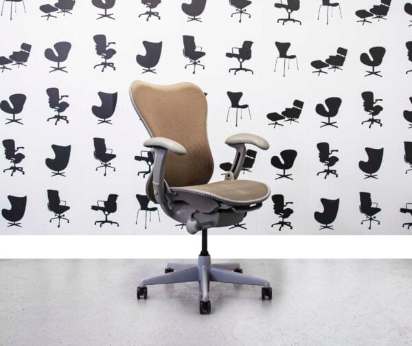Refurbished Herman Miller Mirra Chair Full Spec - Butterfly Mesh Back - Capuccino - Corporate Spec 1