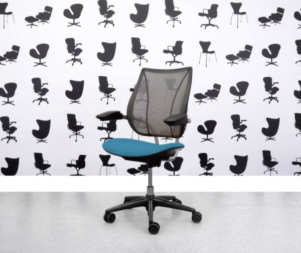 Refurbished Humanscale Liberty Task Chair - Chrome Grey Mesh - Montserrat Seat - Corporate Spec 3