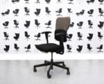 Refurbished Steelcase Lets B Chair - Black Seat With Black and Blizzard Back - YP081 - Corporate Spec 3