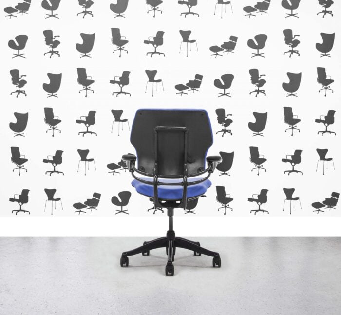 Refurbished Humanscale Freedom Low Back Task Chair - Bluebell - Black Frame - Corporate Spec 3