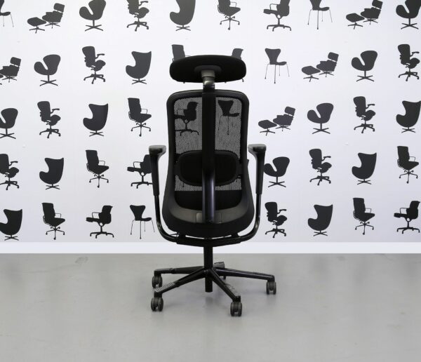Refurbished HAG Softi - Black Fabric Seat and Black Mesh Back- Headrest