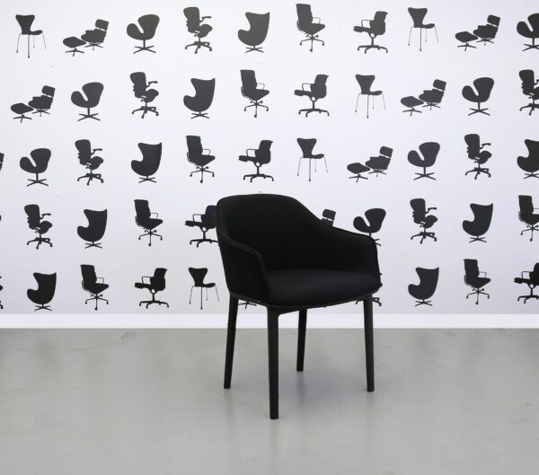 Refurbished Vitra ID Softshell Chair - Black Fabric
