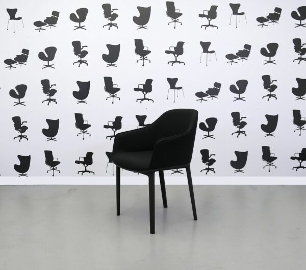 Refurbished Vitra ID Softshell Chair - Black Fabric