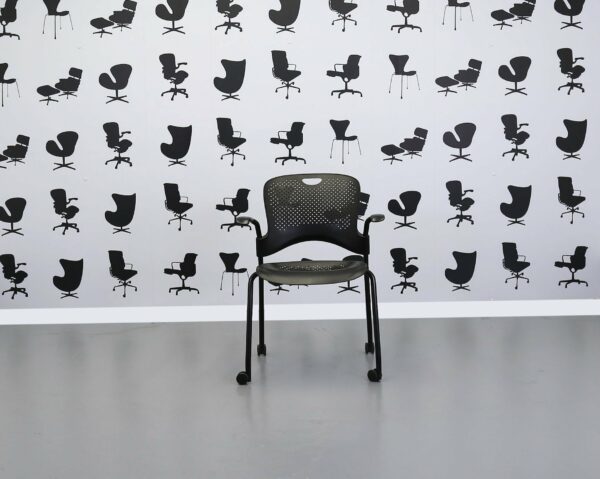 Refurbished Herman Miller Carper Stacker - Meeting Chair - With Arms -Black