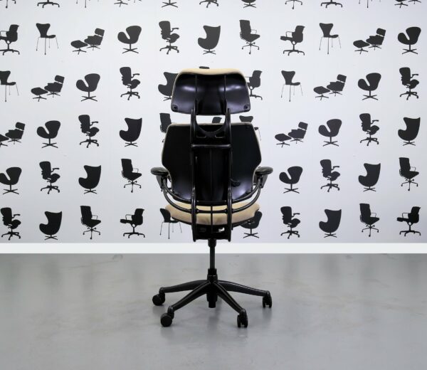 Refurbished Humanscale Freedom High Back Task Chair - Newmarket Sesamo Leather - With Headrest