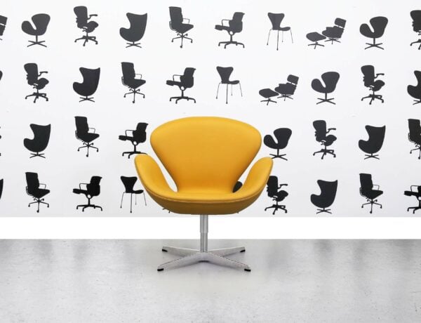 Refurbished Fritz Hansen ARNE JACOBSEN SWAN chair - Yellow Leather - Corporate Spec