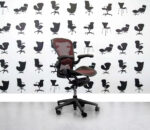 Refurbished Herman Miller Aeron Size C Office Chair with Red Mesh - Corporate Spec 1