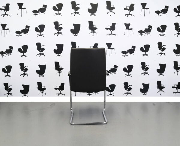 Refurbished Brunner Fina Soft Stacking Chair - Grey Leather