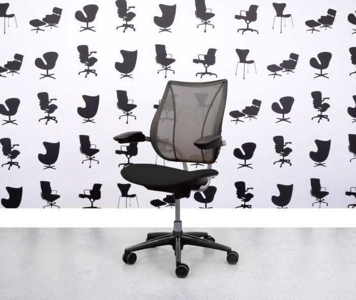 Refurbished Humanscale Liberty Task Chair - Chrome Grey Mesh - Black Seat - Corporate Spec 2