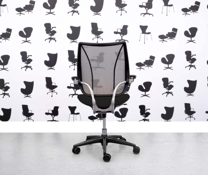 Refurbished Humanscale Liberty Task Chair - Chrome Grey Mesh - Black Seat - Corporate Spec 3
