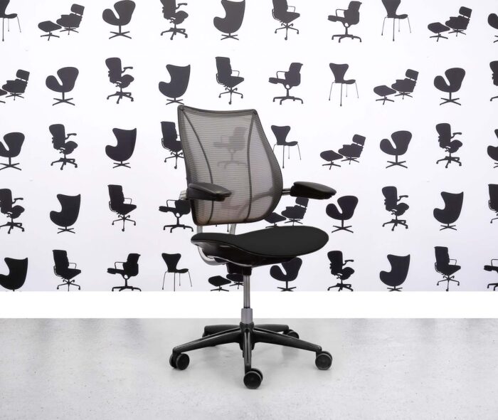 Refurbished Humanscale Liberty Task Chair - Chrome Grey Mesh - Black Seat - Corporate Spec 4