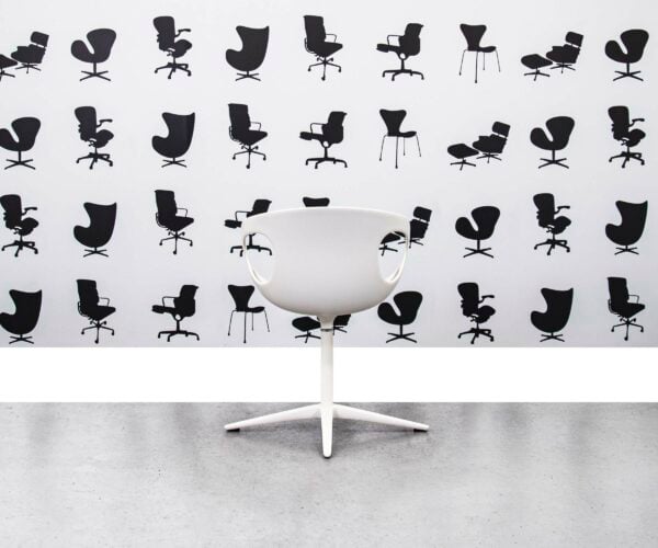 Refurbished Fritz Hansen Rin Conference Chair White Frame with Blue Padding - Corporate Spec 3