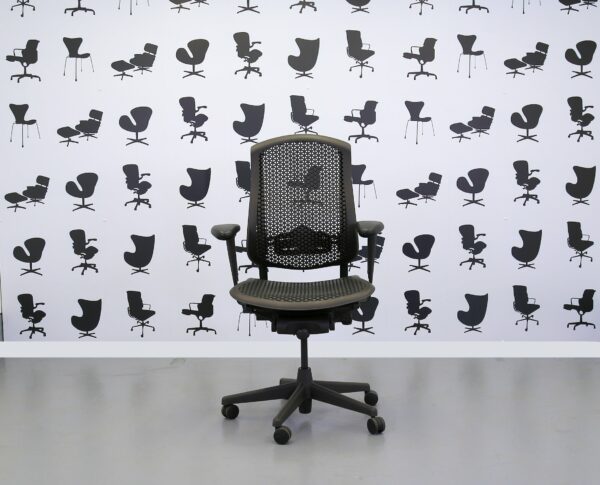 Refurbished Herman Miller Celle Chair - Plastic Back And Seat - Graphite