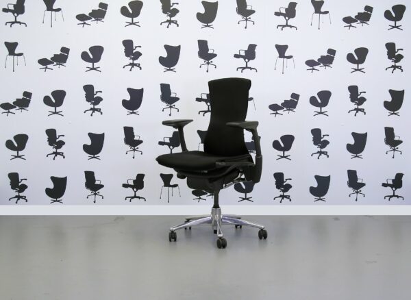 Refurbished Herman Miller Embody - Black Fabric - Chrome Frame