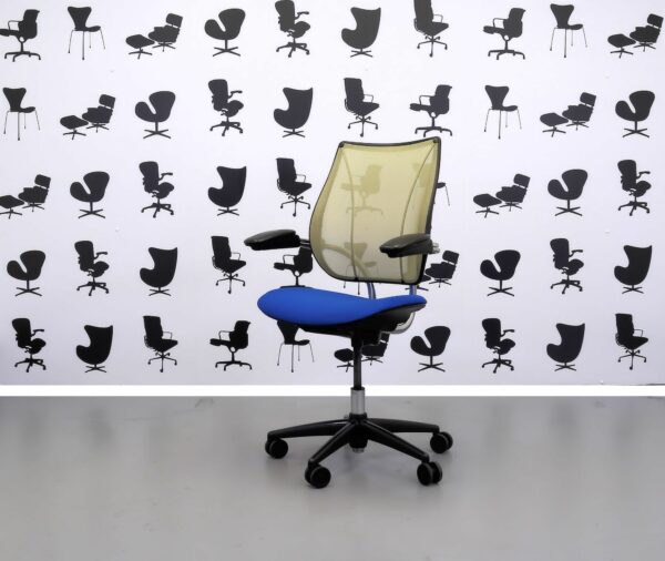Refurbished Humanscale Liberty Task Chair - Chrome Gold Mesh - Scuba Seat