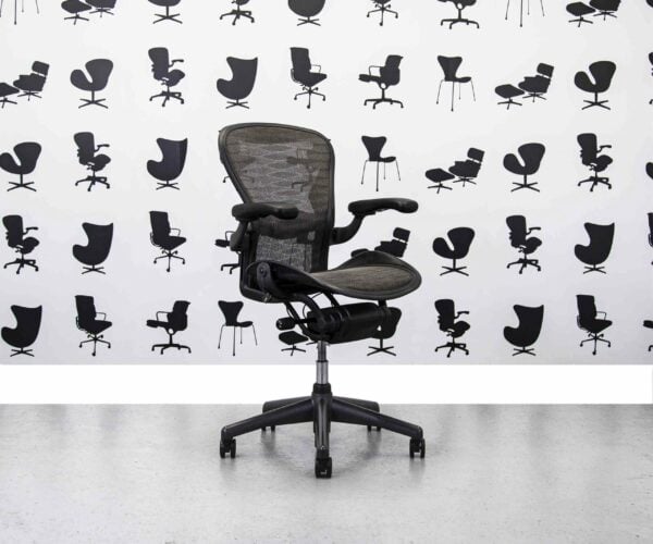 Refurbished Herman Miller Aeron Size C Office Chair - Graphite Frame - Black Wave Mesh - Corporate Spec 3