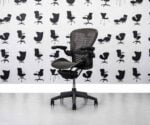 Refurbished Herman Miller Aeron Size C Office Chair - Graphite Frame - Black Wave Mesh - Corporate Spec 1