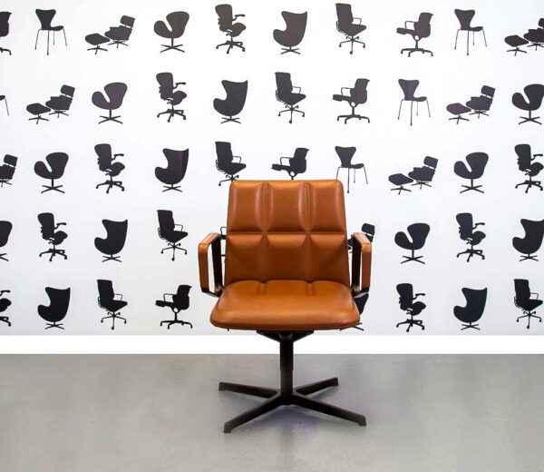 Refurbished Walter Knoll Leadchair - Caramel Leather