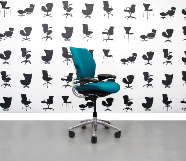 Refurbished Humanscale Freedom Low Back Task Chair with Polished Aluminium in Montserrat