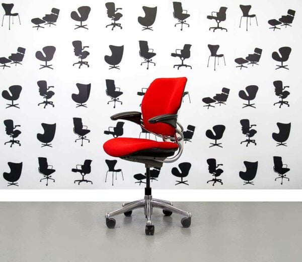Refurbished Humanscale Freedom Low Back Task Chair with Polished Aluminium in Calypso