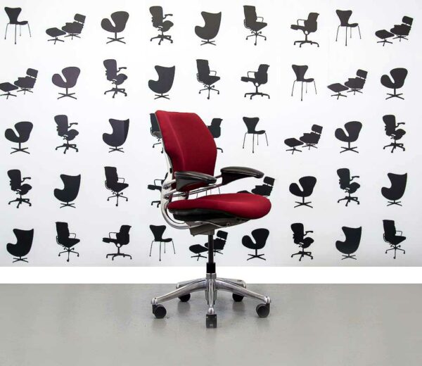 Refurbished Humanscale Freedom Low Back Task Chair with Polished Aluminium in Guyana