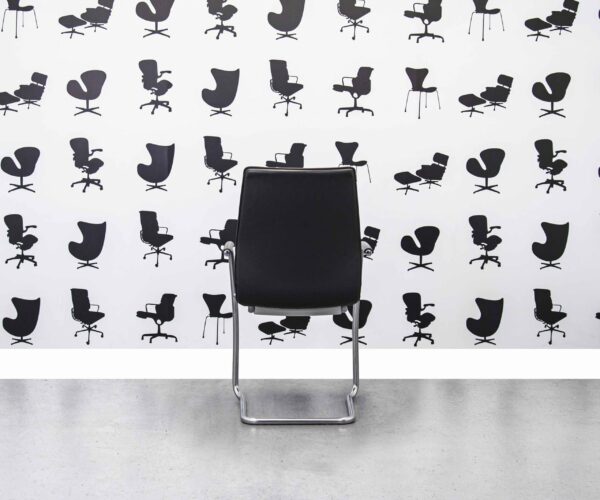 Refurbished Kusch Co Uni Verso 2130 Cantilever stacking armchair - Black - Corporate Spec 2