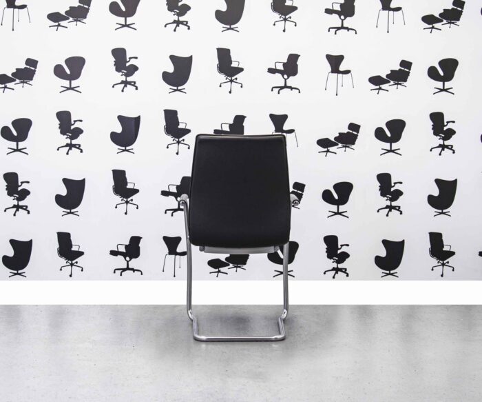 Refurbished Kusch Co Uni Verso 2130 Cantilever stacking armchair - Black - Corporate Spec 2