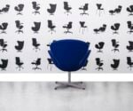 Refurbished Fritz Hansen ARNE JACOBSEN SWAN chair - Blue Fabric - Corporate Spec 2