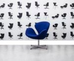 Refurbished Fritz Hansen ARNE JACOBSEN SWAN chair - Blue Fabric - Corporate Spec 3