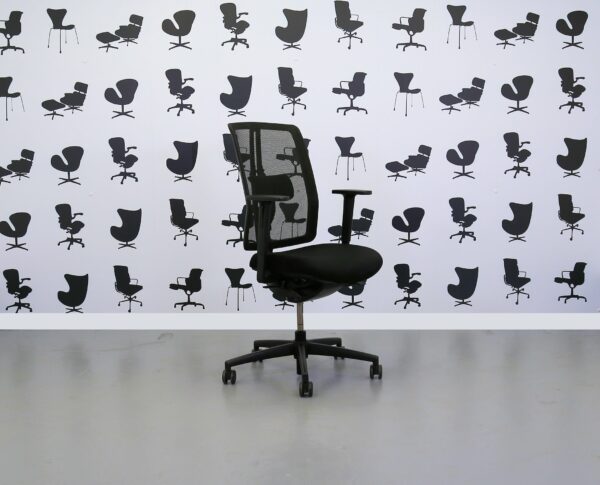 Refurbished Trend Office DAT-O Mesh Chair - Black Mesh - Fabric Seat