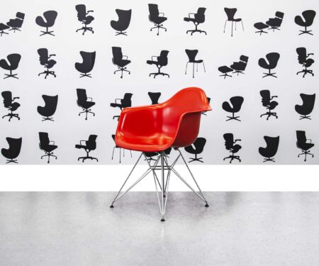 Vitra Charles Eames DAR Plastic Chair - Red - Corporate Spec 2