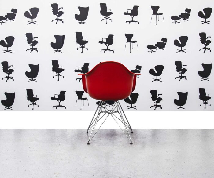 Vitra Charles Eames DAR Plastic Chair - Red - Corporate Spec 1