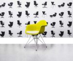 Refurbished Vitra Charles Eames DAR Chair - Sunlight Frame with White Leather Seat - Corporate Spec 1