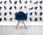 Refurbished Vitra DAW Eames Plastic Chair - Blue Moor Brown