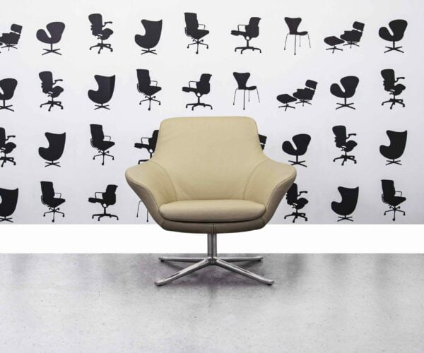 Refurbished Walter Knoll Oscar Armchair - Cream Leather - Corporate Spec
