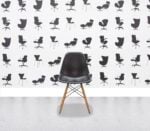 Refurbished Vitra Eames Plastic Side Chair DSW - Black - Corporate Spec