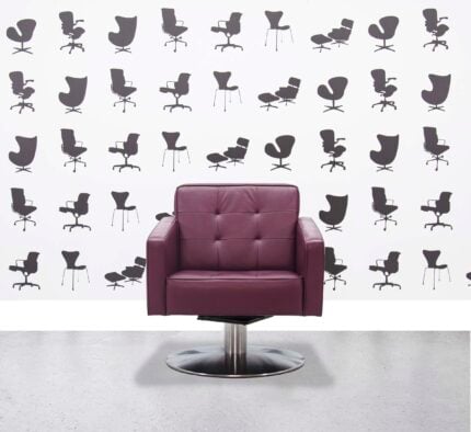 Refurbished Davison Highley 5th Avenue Swivel Sofa - Purple - Corporate Spec