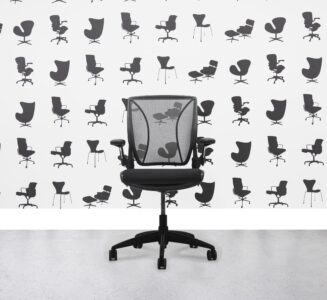 Refurbished Humanscale Diffrient World - Mesh Back - Black Seat - Corporate Spec