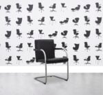 Refurbished Vitra Visavis Chair Fully Upholstered - Black Leather - Corporate Spec 1