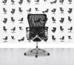 Refurbished Haworth Zody Desk Chair FULL SPEC - Black Mesh and Blizzard Seat - Polished Aluminium Frame - Corporate Spec 3