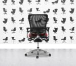 Refurbished Haworth Zody Desk Chair FULL SPEC - Black Mesh and Calypso Seat - Polished Aluminium Frame - Corporate Spec 2