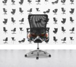 Refurbished Haworth Zody Desk Chair FULL SPEC - Black Mesh and Lobster Seat - Polished Aluminium Frame - Corporate Spec 2