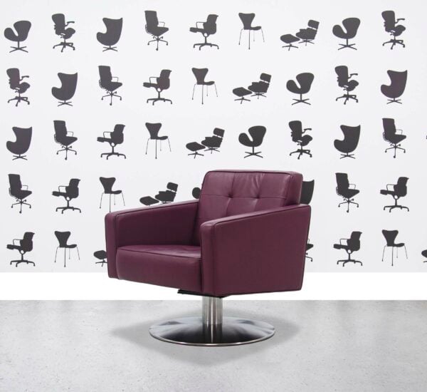 Refurbished Davison Highley 5th Avenue Swivel Sofa - Purple