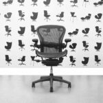 Refurbished Herman Miller Aeron Size B - Classic Version - Graphite - Lumbar Support - Corporate Spec